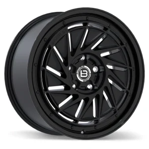 Braelin – BR16 – Black – 19″x8.5″ 25mm – All weather Wheels – BR16-1985-80BM+25C571